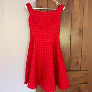 Anthropologie Moulinette Soeurs Red Fit & Flare Dress